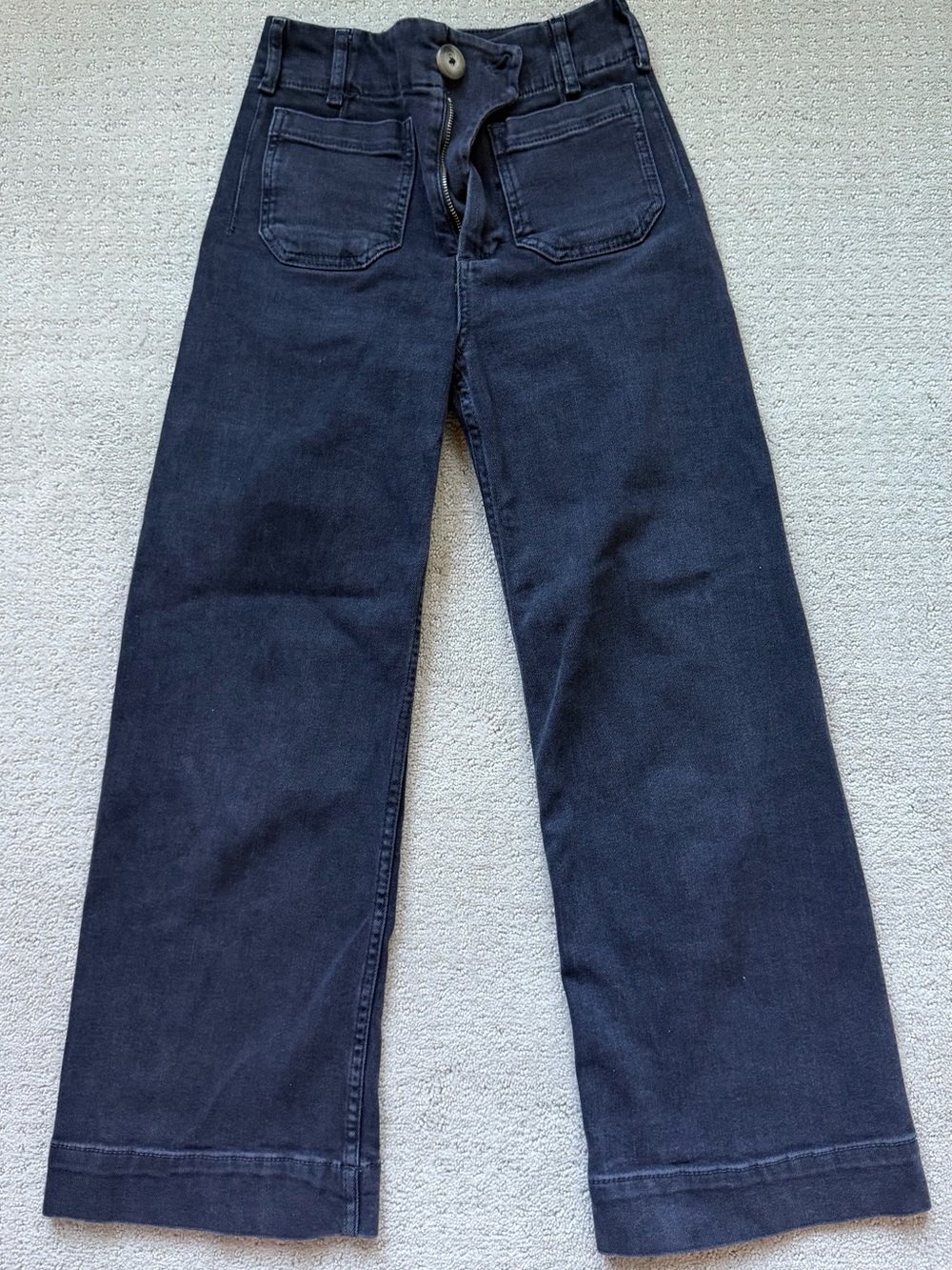 Maeve Dark Navy Wide-Leg Jeans
